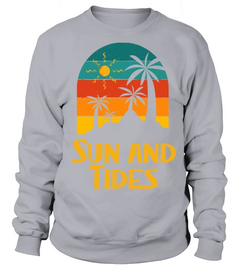 Sun and Tides Surfing Beach Surfer Ocean Holiday Sweatshirt Unisex