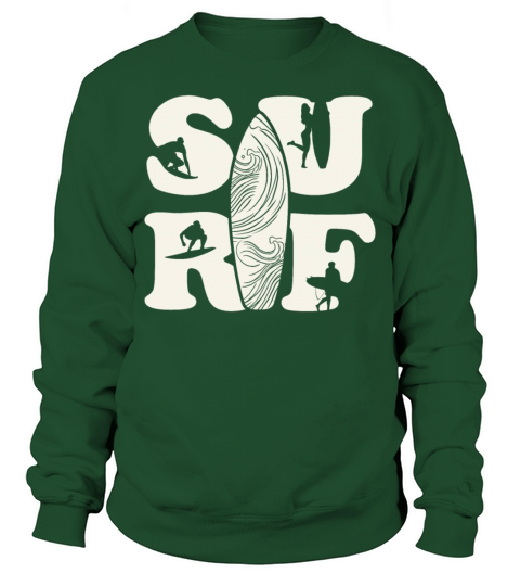 Surf Surfboard Vintage Surfers Retro 80s 90s Sweatshirt Unisex