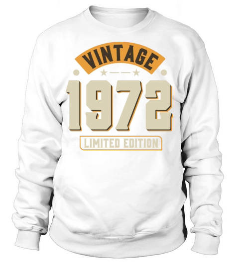 Vintage 1972 50th Birthday Fiftieth Gift Sweatshirt Unisex