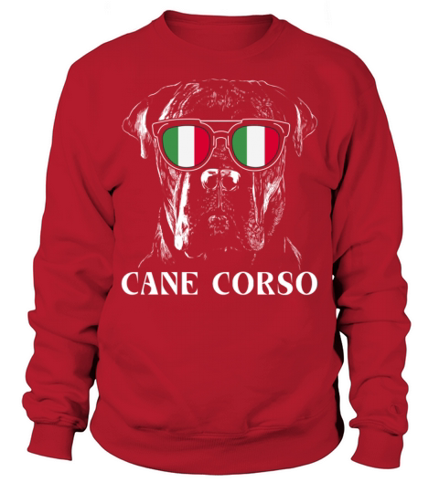 Vintage Cane Corso Dog Italy Flag Sweatshirt Unisex