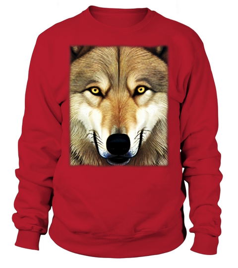 Wolf artwork design predator face imprint Sweatshirt Unisex