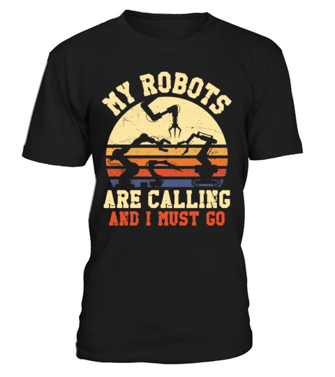 Robot Robotics Engineer Retro T-Shirt Unisex