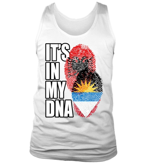 Albanian And Antiguan Mix Heritage DNA Flag Tank Top Unisex