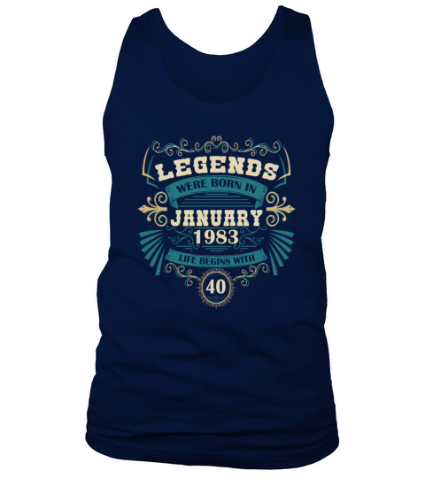 january 1983 birthday vintage Tank Top Unisex