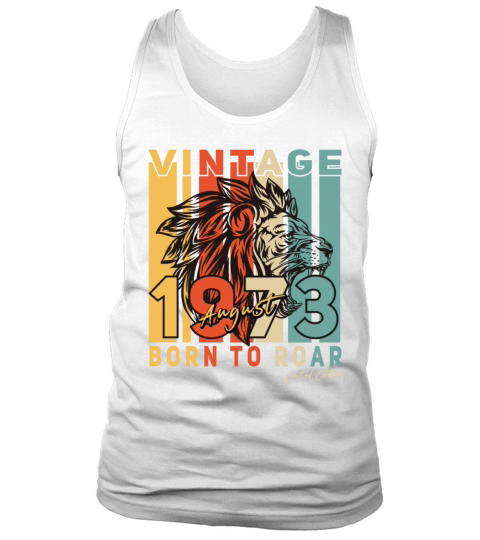 Lion August 1973 Vintage Gift Tank Top Unisex