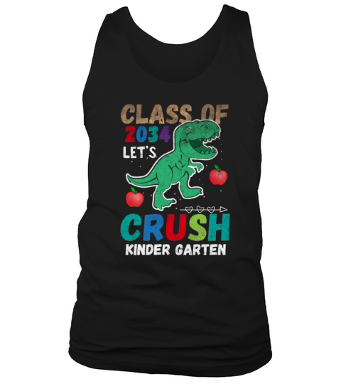 Ready To Crush Kindergarten 2034 Funny Quote Dinos Tank Top Unisex