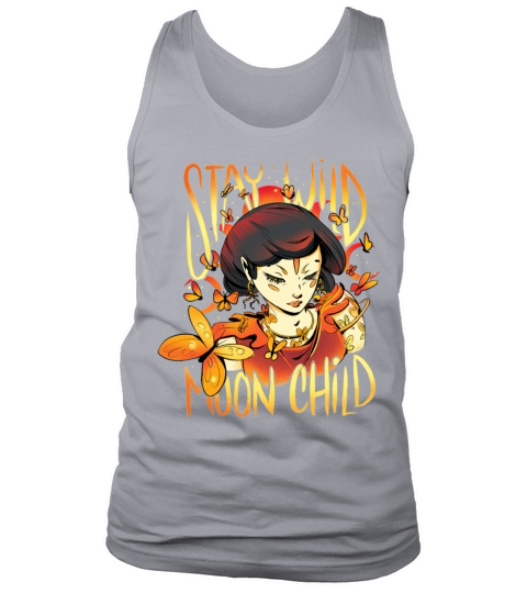 Stay Wild Moon Child Girls Hippie Butterfly Tank Top Unisex
