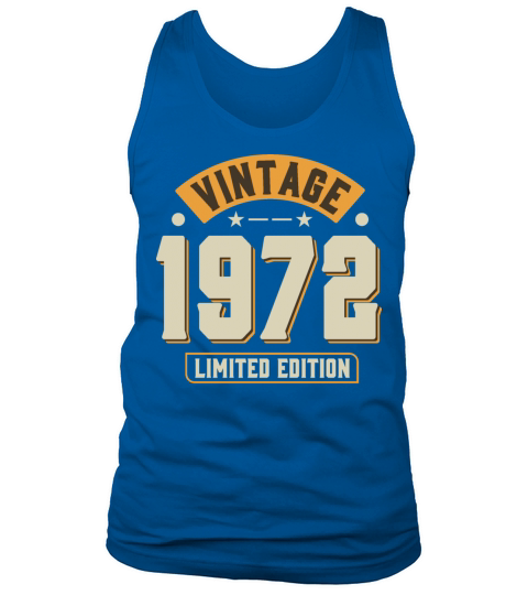 Vintage 1972 50th Birthday Fiftieth Gift Tank Top Unisex