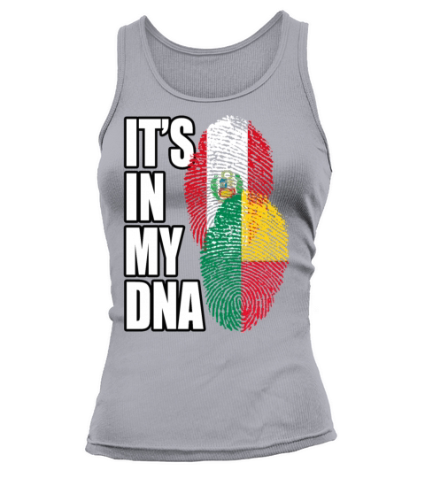 Beninese And Peruvian Mix Heritage DNA Flag Tank top Woman