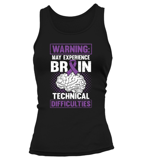 Brain Technical Purple Ribbon Epileptic Epilepsy Tank top Woman