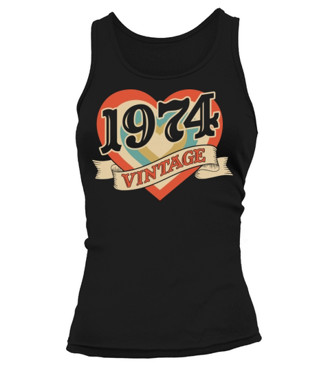 Classic Retro Heart Vintage 1974 Tank top Woman