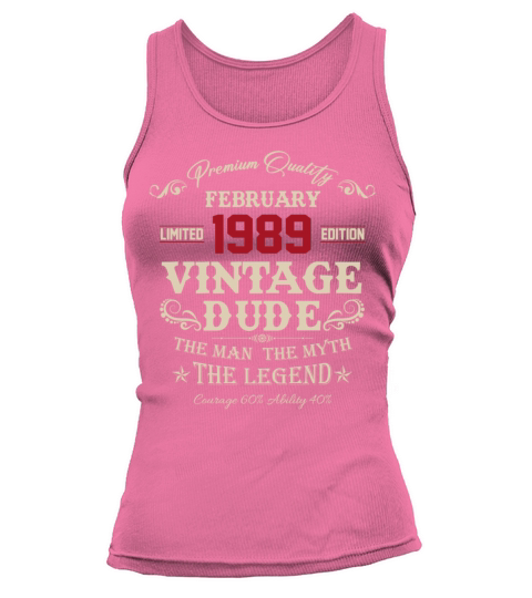 February 1989 Vintage Birthday Present Tank top Woman