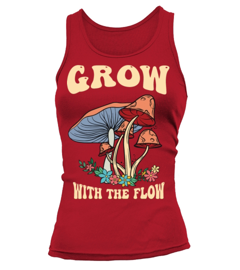 Grow With The Flow 70s Boho Peace Hippie Gift Tank top Woman