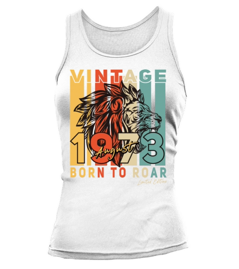 Lion August 1973 Vintage Gift Tank top Woman