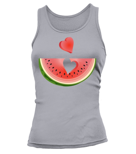Piece of a watermelon with a heart Tank top Woman