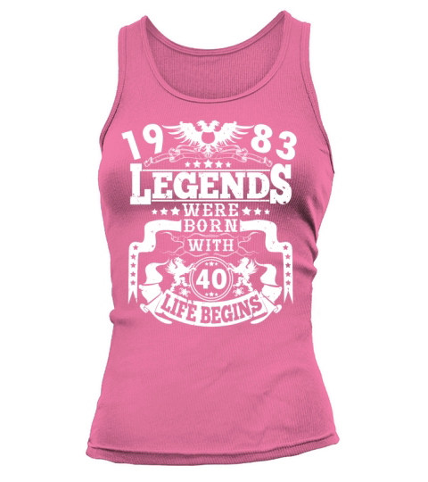 The legend was born in 1983 40th birthday sayings Tank top Woman