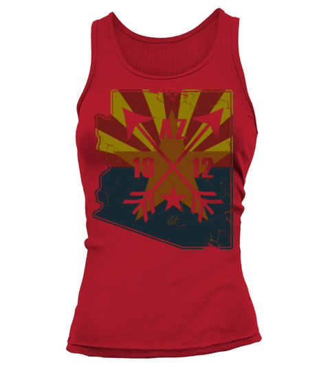 Vintage Arizona Flag Map Tank top Woman