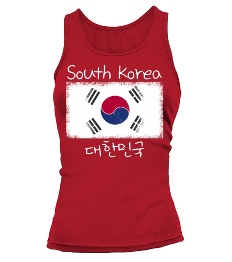 Vintage National South Korea Flag Korean Hangul Tank top Woman