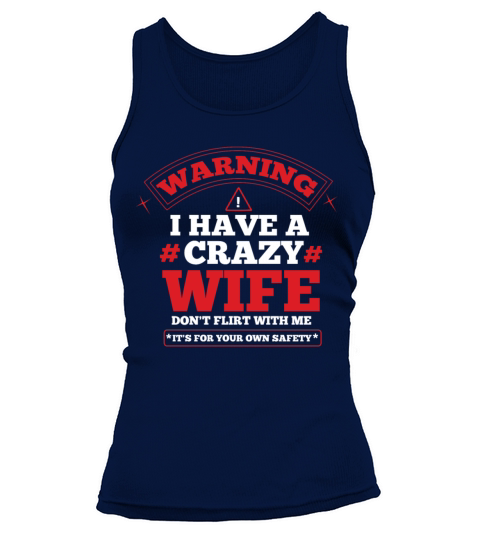 Warning Crazy Wife Couple Hearts Day Valentines Tank top Woman
