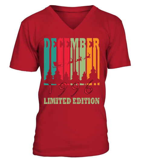 1996 December vintage born gift V-Neck T-shirt