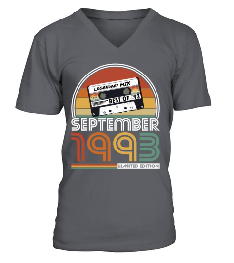 30th birthday vintage 1993 best of september 1993 V-Neck T-shirt