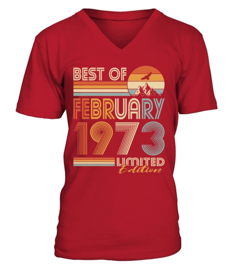 50th birthday vintage 1973 best of 1973 V-Neck T-shirt