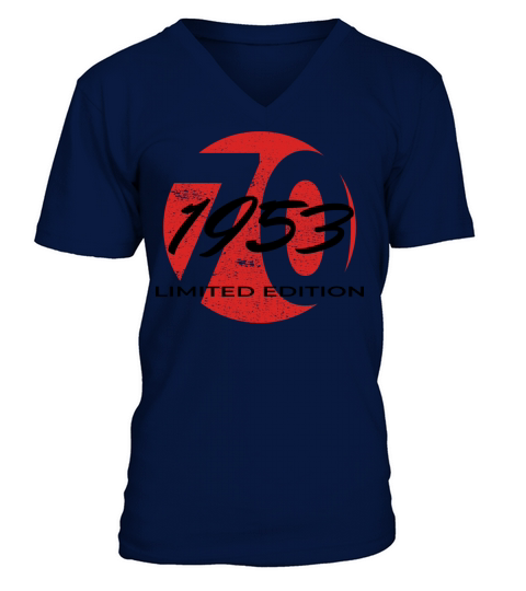 70th birthday men women 70 years 1953 vintage V-Neck T-shirt