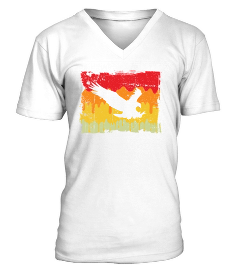 eagle retro V-Neck T-shirt