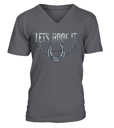 Farrier Lets Hoof It Forging Metalworking Farriers V-Neck T-shirt