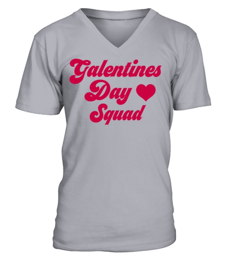 Galentines day squad1419 V-Neck T-shirt