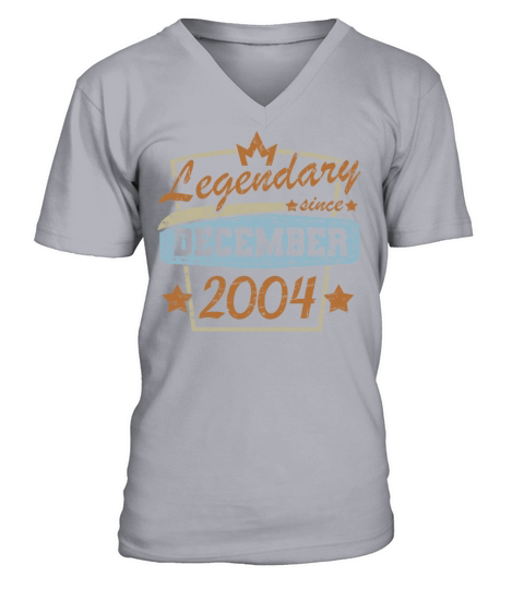 Legendary since December 2004 Retro Sayings V-Neck T-shirt