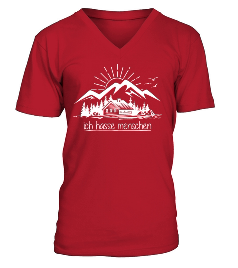 Mountain cottage cabin mountains saying quote V-Neck T-shirt