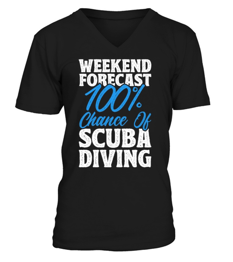 Scuba Diving Gift Underwater Lover Scuba Diver V-Neck T-shirt