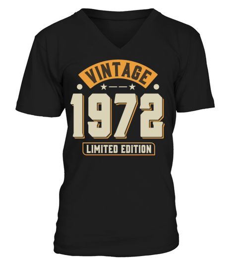 Vintage 1972 50th Birthday Fiftieth Gift V-Neck T-shirt