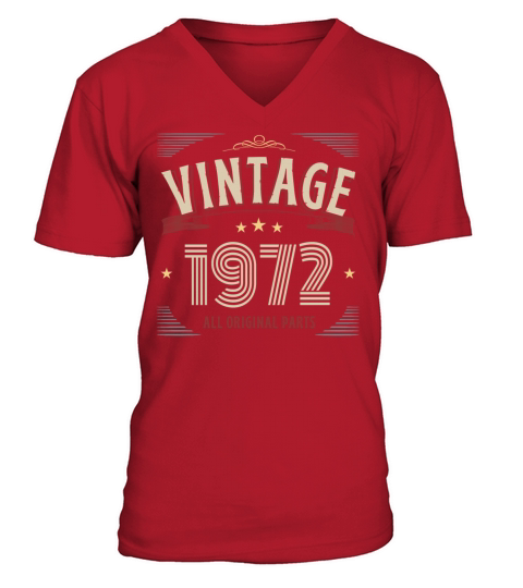 VINTAGE 1972 ALL ORIGINAL PARTS V-Neck T-shirt