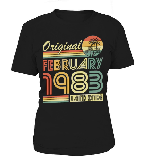 40th birthday vintage february 1983 original 1983 Women's T-Shirt