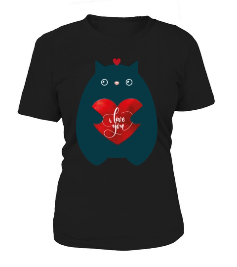 Cat In Love-I Love You-Cute Kitten Valentine Day Women's T-Shirt