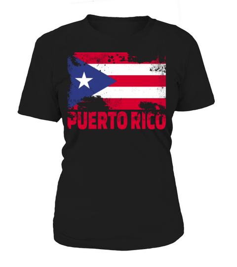 Puerto Rico Flag Vintage Distressed Caribbean Grun Women's T-Shirt