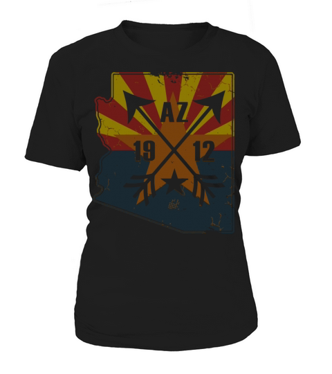 Vintage Arizona Flag Map Women's T-Shirt