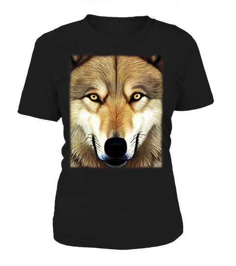 Wolf artwork design predator face imprint Women's T-Shirt