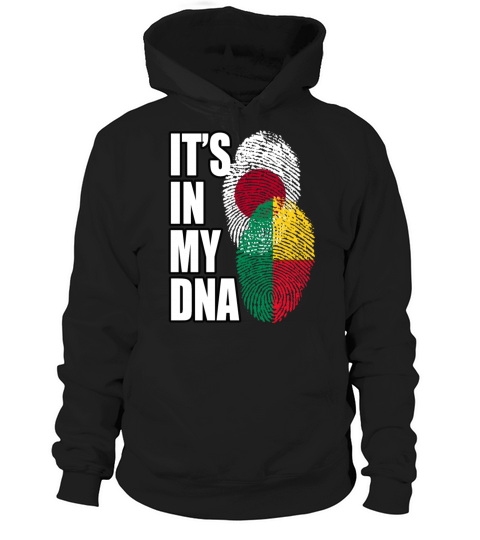 Beninese And Japanese Mix Heritage DNA Flag Hoodie Unisex