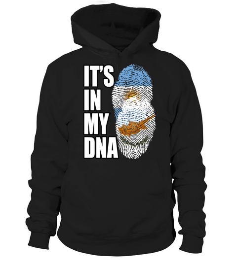 Cypriot And Argentinian Mix Heritage DNA Flag Hoodie Unisex