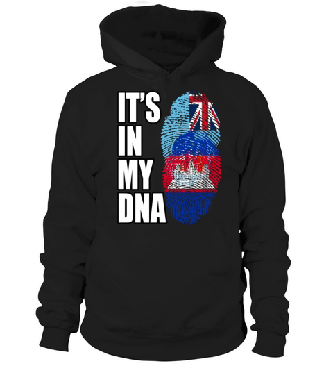 Fijian And Cambodian Mix Heritage DNA Flag Hoodie Unisex