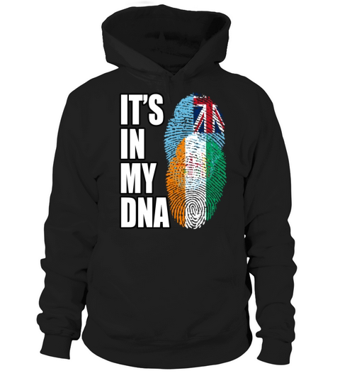 Fijian And Ivorian Mix Heritage DNA Flag Hoodie Unisex