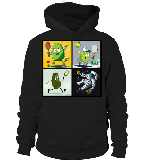 funny pickle playing pickleball - funny picklebal Hoodie Unisex