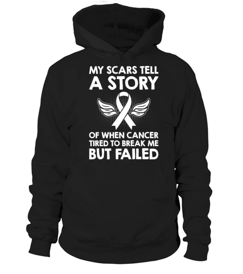 My Scars Tell a Story Lung Cancer Awareness Hoodie Unisex