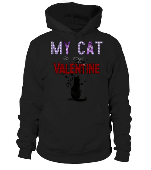 Romantic Valentine Cat With Colorful Quote Hoodie Unisex