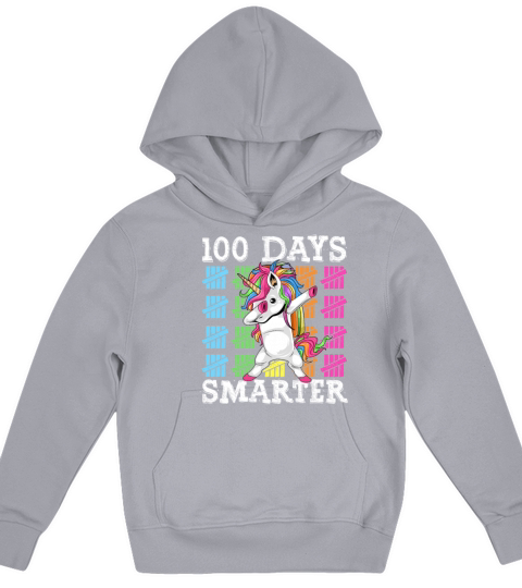 100 Days Of School Dabbing Unicorn Smarter Kids Hoodie