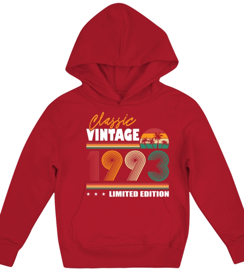 30th birthday born in 1993 classic vintage 1993 Kids Hoodie