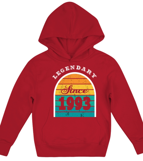 30th birthday vintage 1993 legendary since 1993 Kids Hoodie